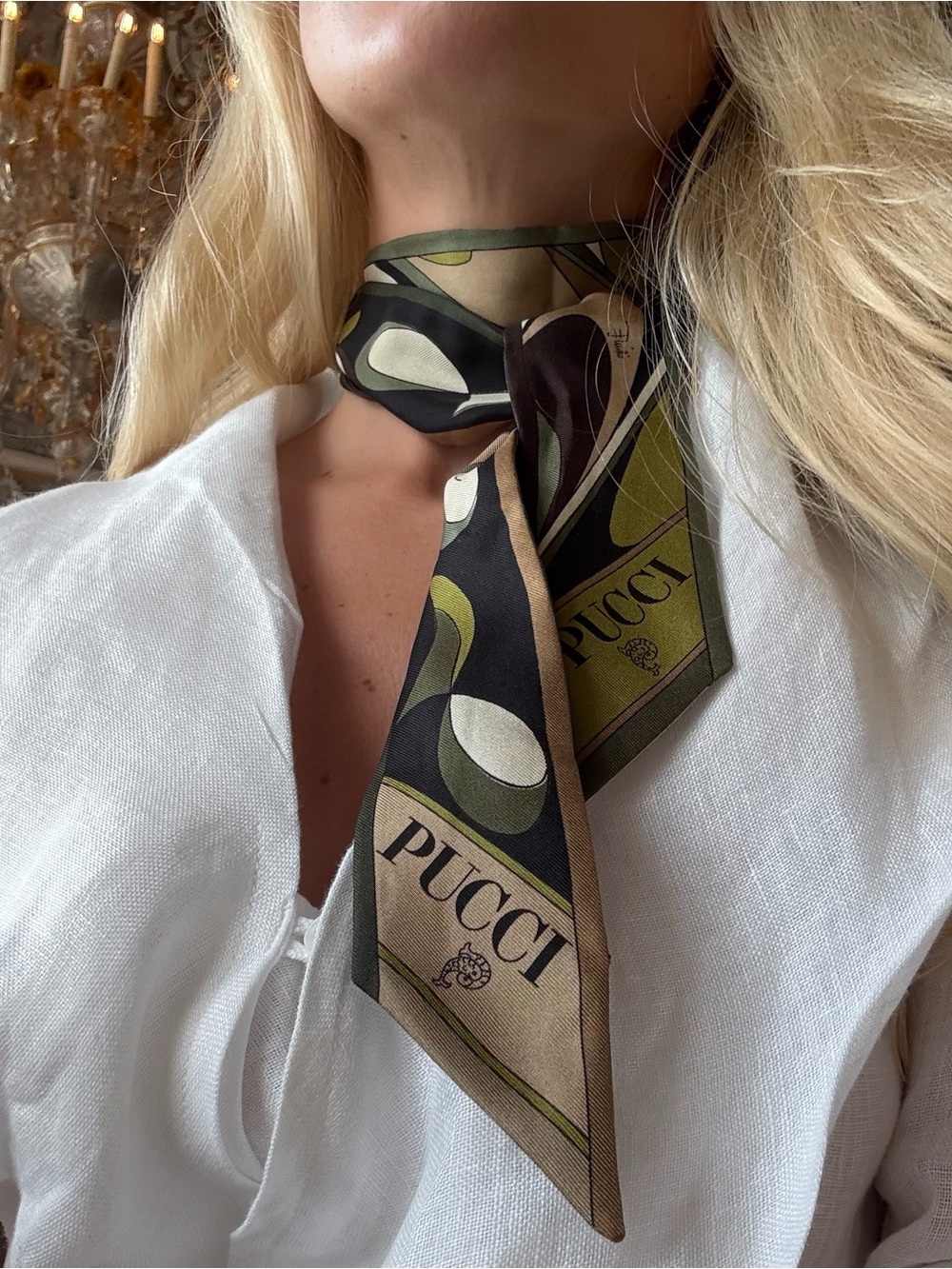 Pucci Printed Silk Twilly Scarf